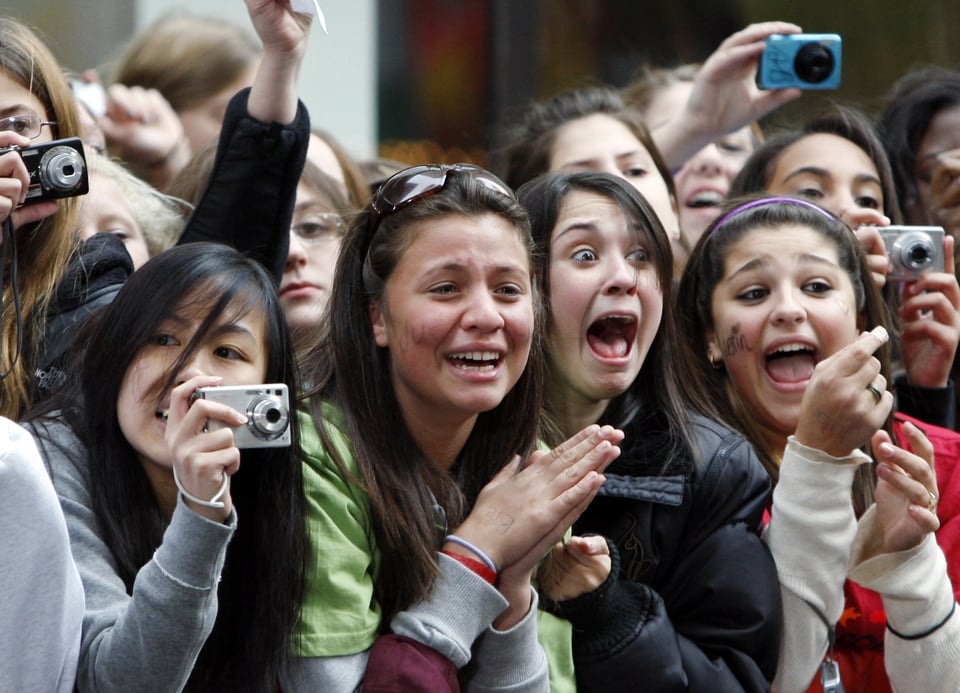 Stage cums female audience