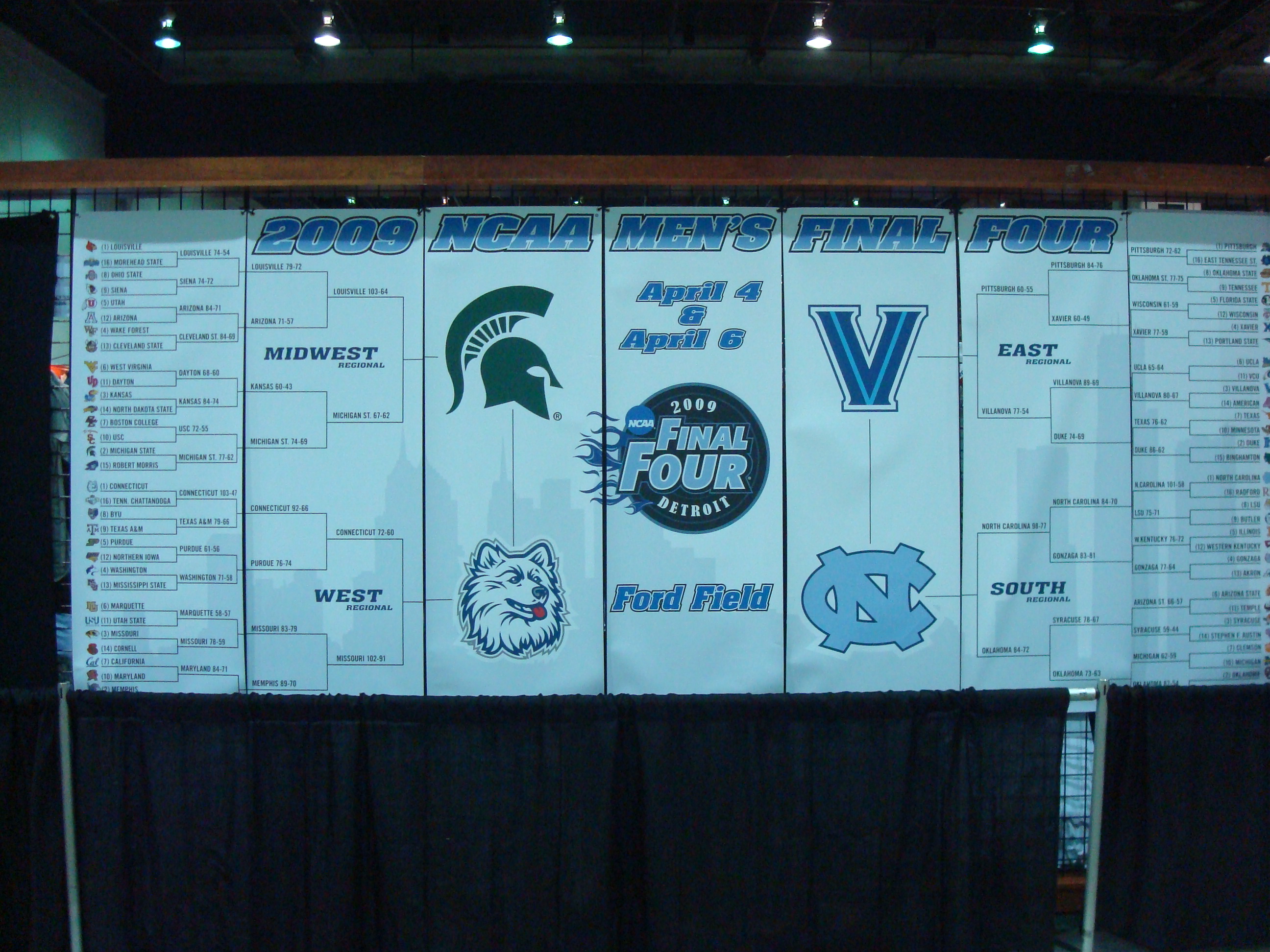 Who are the four number one seeds in the 2011 NCAA Mens Tournament