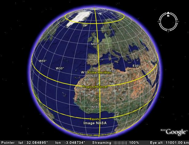 flat earth map with latitude and longitude