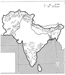 Blank Map Of India With Rivers And Mountains