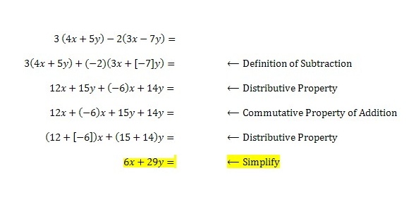 Properties for Simplifying Algebraic Expressions Flashcards by ProProfs