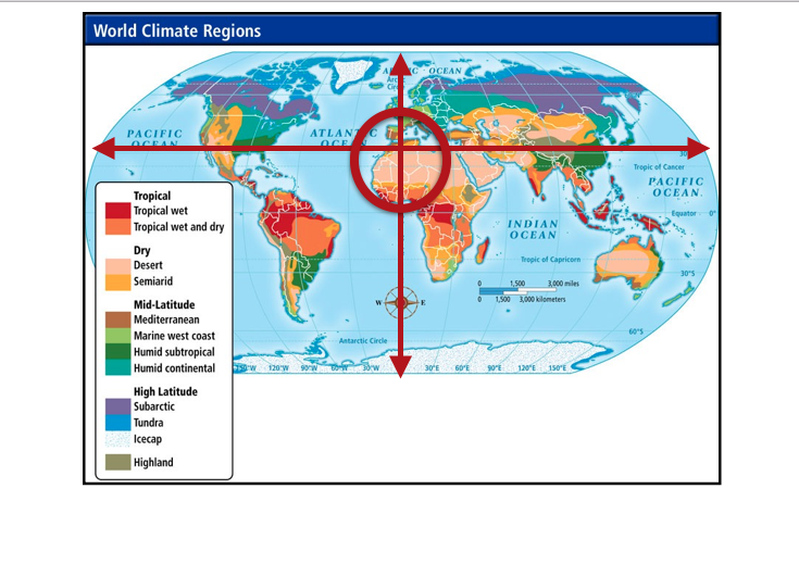 Horizontal And Vertical Lines On A Map Called