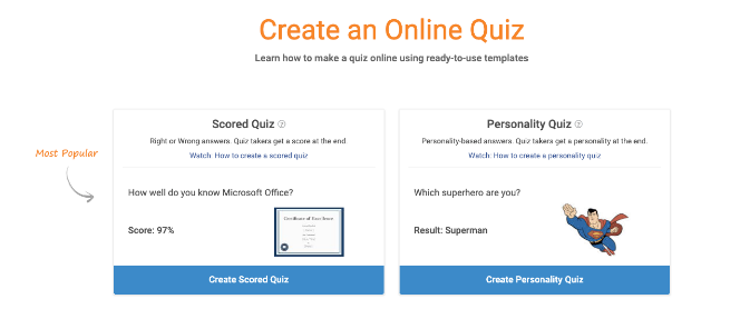 office mix can support which types of user created quizzes select all that apply