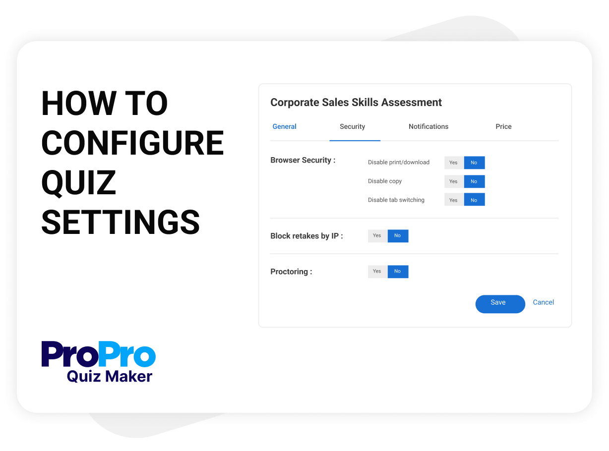 Configure exam security