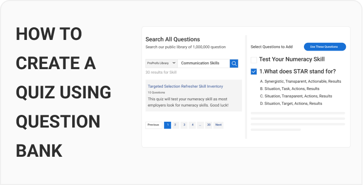 How to Create a Quiz Using Question Bank & Templates