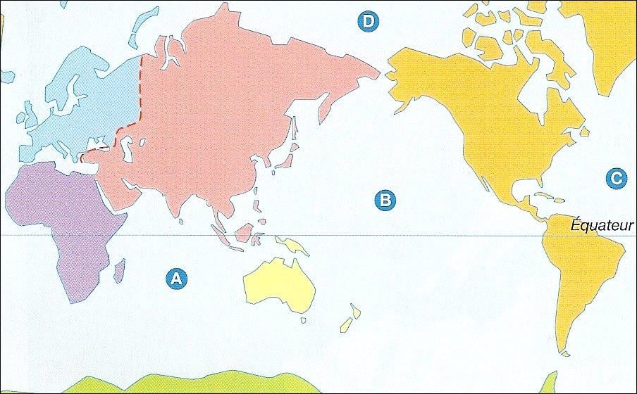 Continents Et OCéans - ProProfs Quiz